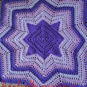 Purple and Lavender Crochet Blanket